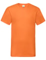 Heren T-shirts V hals Fruit of the Loom 61-066-0 Oranje